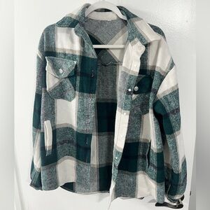 Green Plaid Shacket